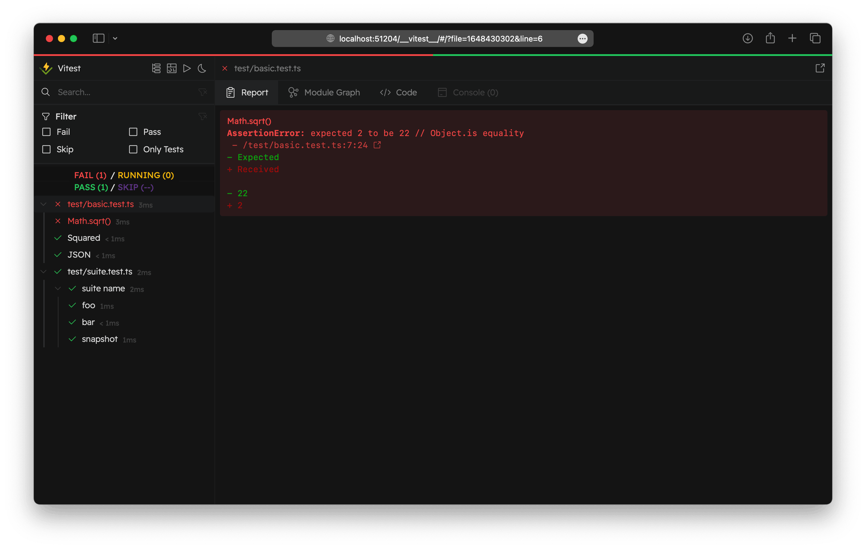 Vitest UI